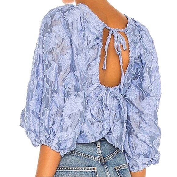 BRAND NEW / FREE PEOPLE - Bluemoon Callie Crew Neck 3/4 Sleeve Blouse (Size S) - Picture 5 of 11